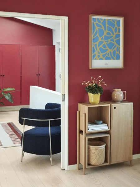 Commode en chêne naturel avec étagères Nilsa Hübsch