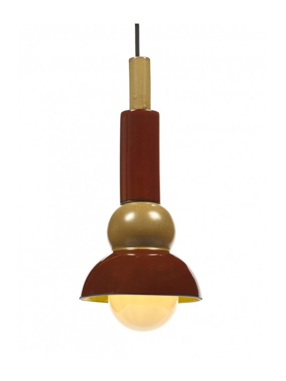 Red stoneware pendant lamp, Anitaº3 Serax