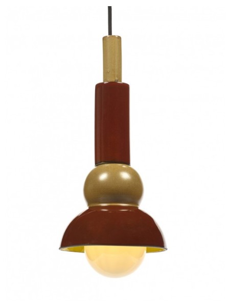 Red stoneware pendant lamp, Anitaº3 Serax