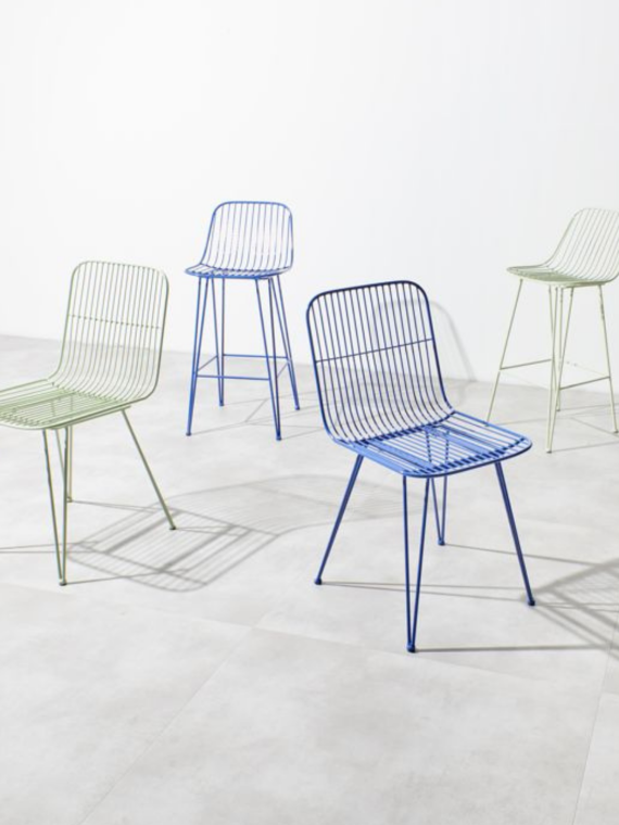 ombra Pomax chairs in pastel metal