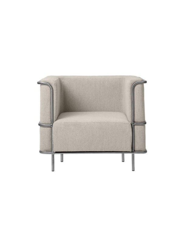 Fauteuil de salon beige bouclé, Moderniste Kristina Dam