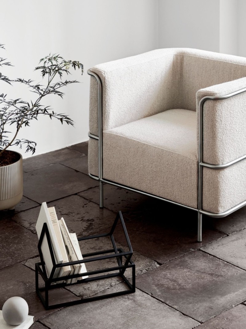 Fauteuil de salon beige bouclé, Moderniste Kristina Dam