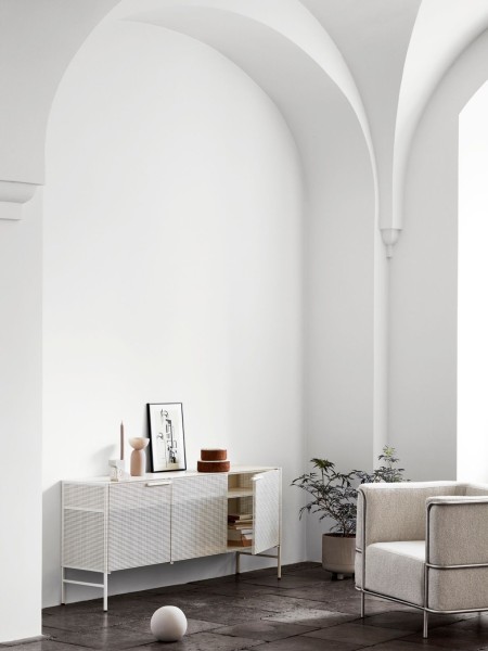 Fauteuil de salon beige bouclé, Moderniste Kristina Dam