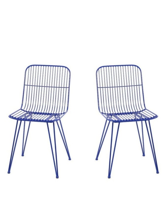 chaises ombra Pomax en metal couleur pastel