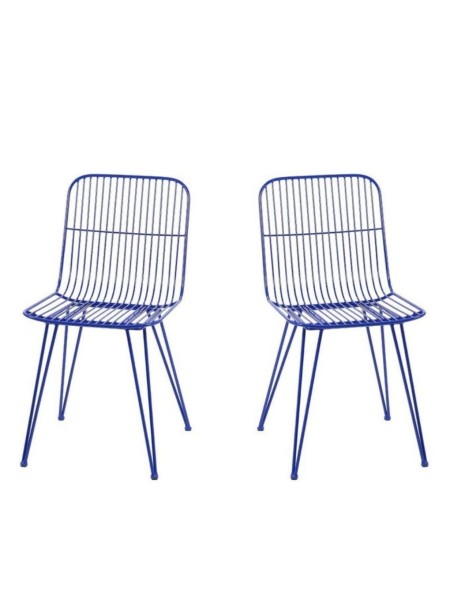 chaises ombra Pomax en metal couleur pastel