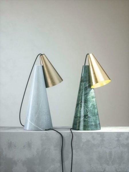 Marble table lamp, Octave Edizioni Design