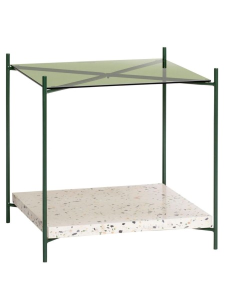 Coffee Table in terrazzo and green metal Britta