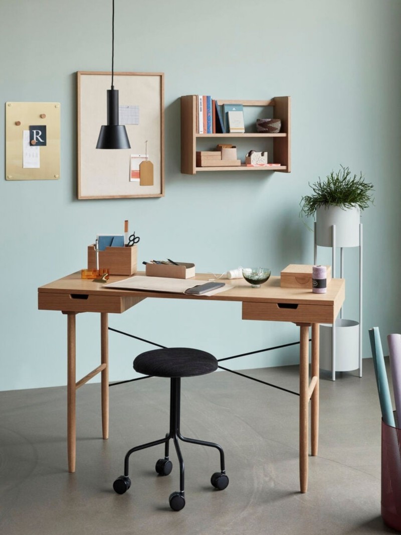 Bureau en chêne avec tiroirs, Odense