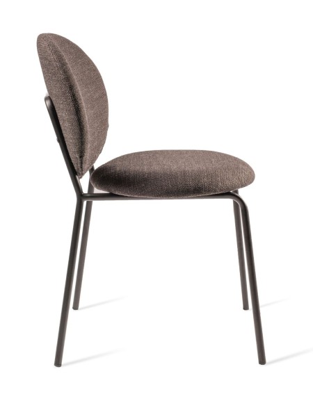 Chaise en métal noir et tissu simply Pols Potten