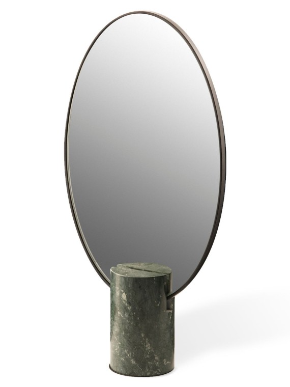 Pols Potten Miroir oval marbre vert