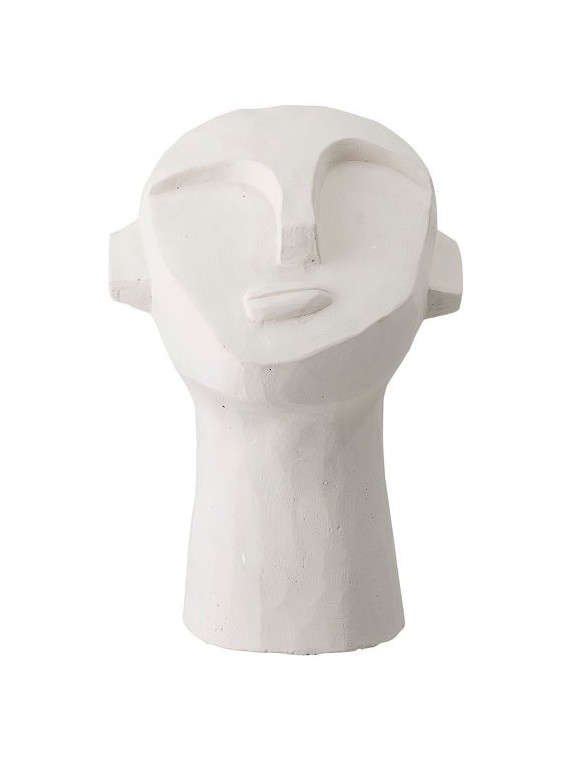 White cement statuette, Moaï Bloomingville