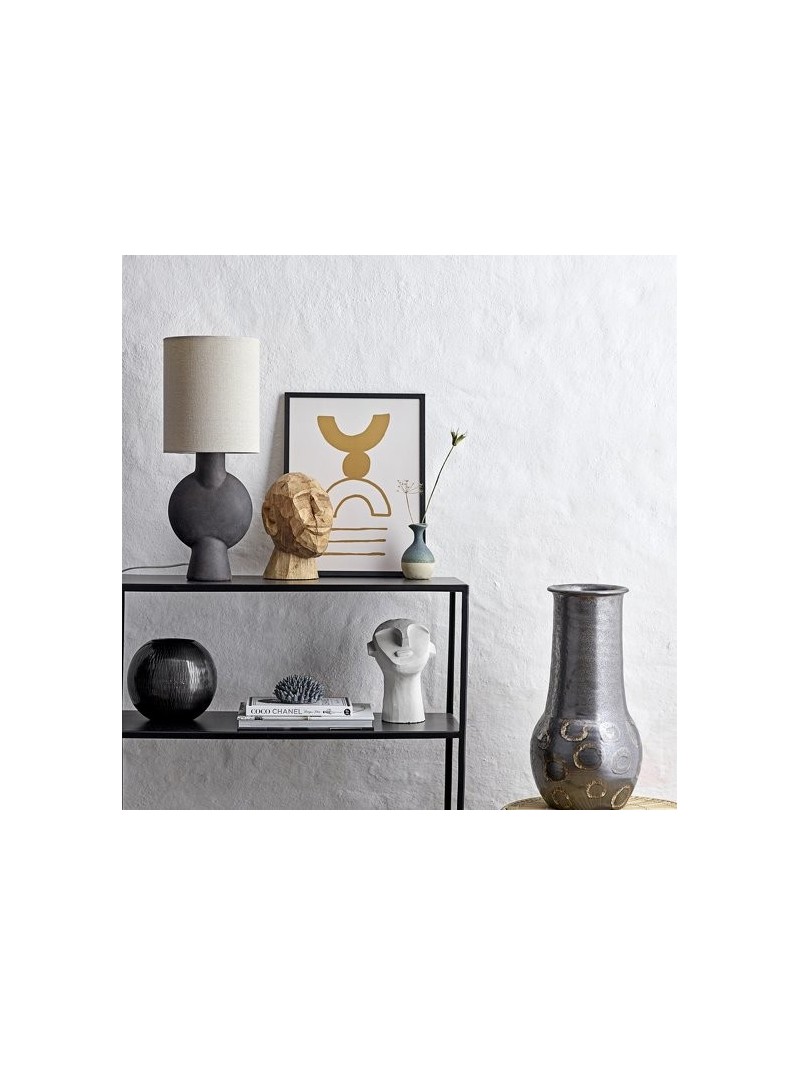 White cement statuette, Moaï Bloomingville