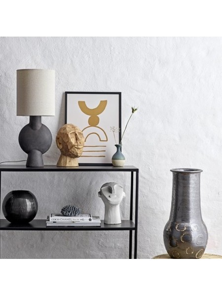 White cement statuette, Moaï Bloomingville