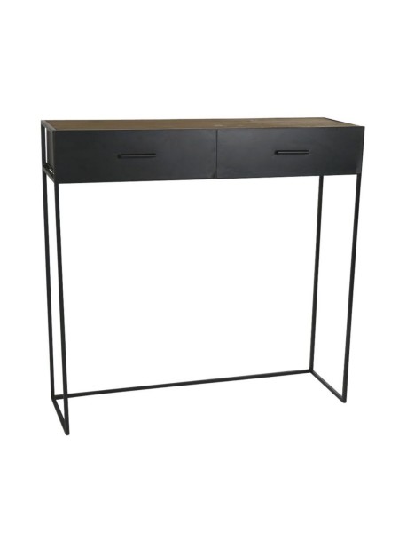 Pomax-Console noir en métal, Alina