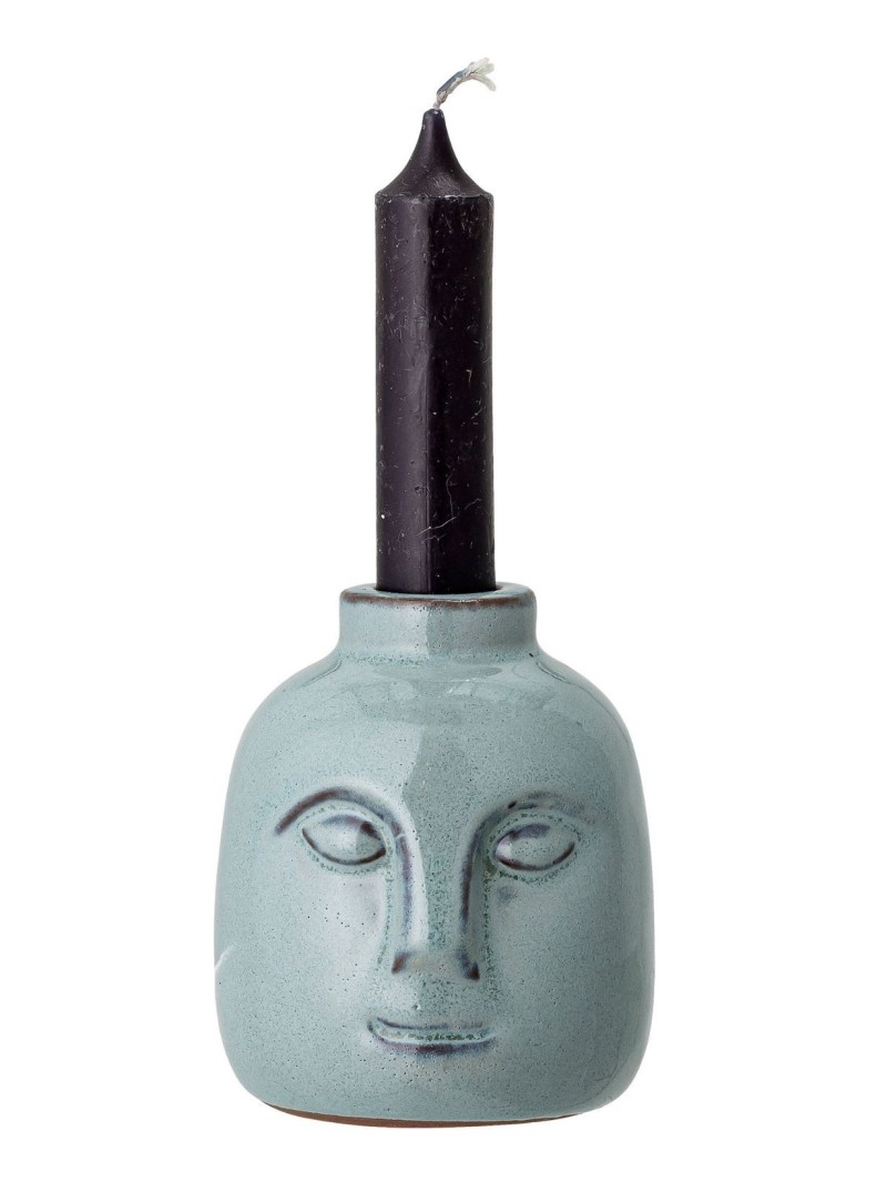 Bougeoir en gres vert Eliot Bloomingville