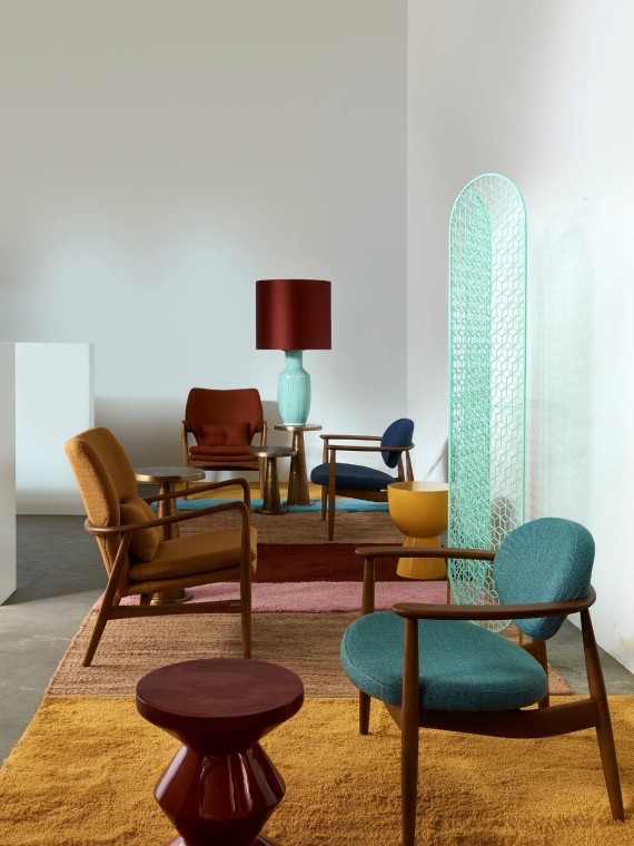 Fauteuil scandinave en bois de frêne, Peggy Ocre Pols Potten