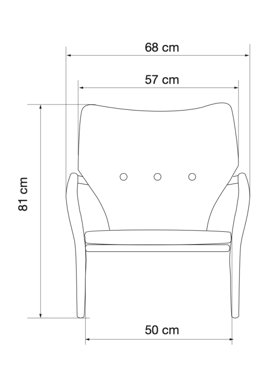 Fauteuil Peggy Pols Potten couleur Rouille scandinave en bois de frêne