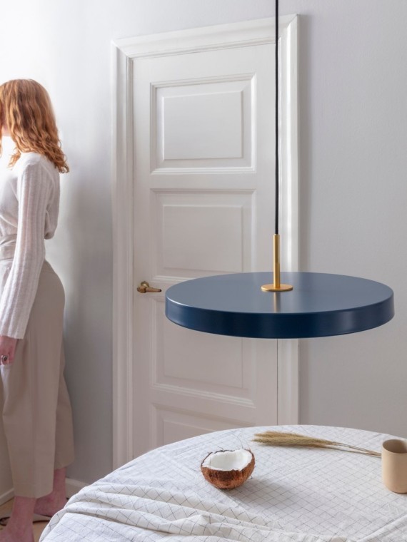 Asteria LED hanging lamp Umage petrol blue