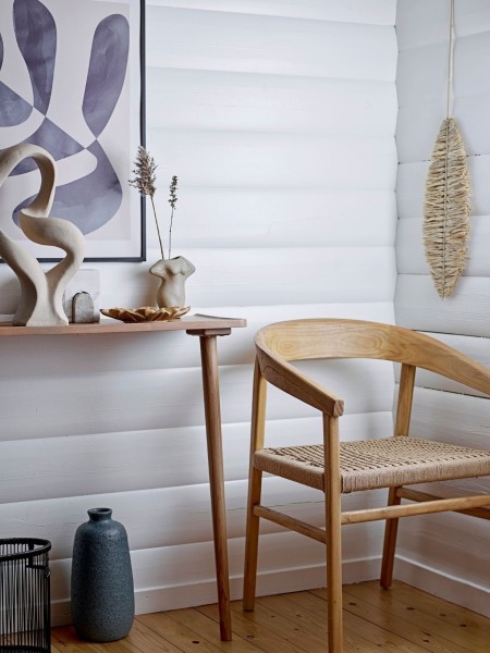 Bloomingville Fauteuil vitus en chêne naturel et corde