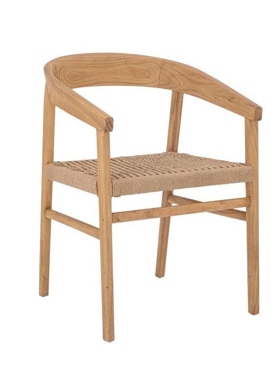 Bloomingville Fauteuil vitus en chêne naturel et corde
