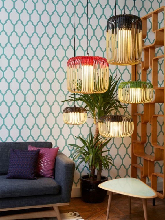 Forestier Bambou pendant light Bamboo