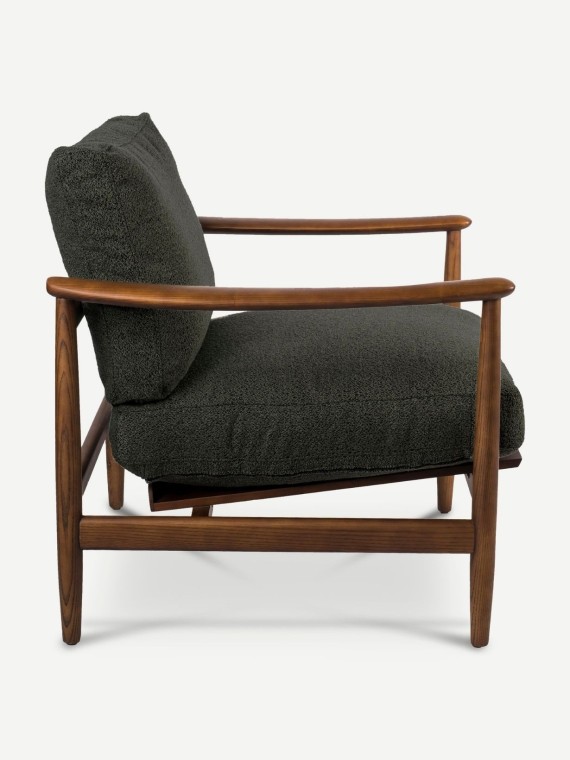 Fauteuil en frêne foncé Todd Pols potten