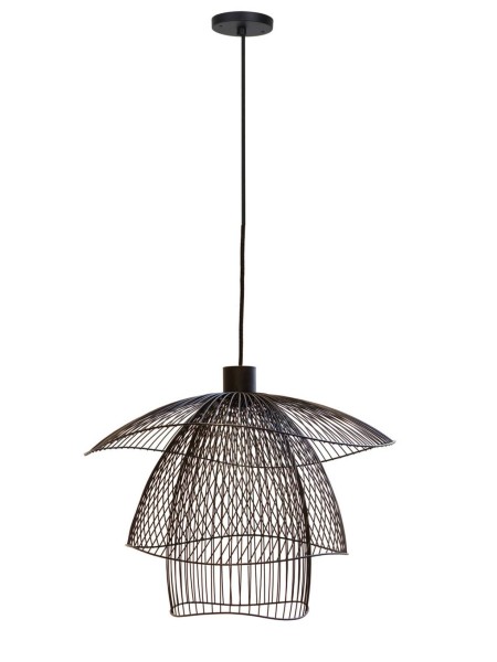 Suspension en métal Papillon S forestier noir