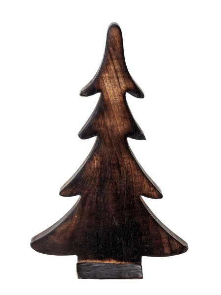 Bloomingville Sapin de noël en bois de manguier foncé H28 cm Jia