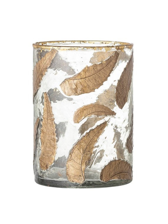 Glass and brass candle holder, Edgar votive bloomingville