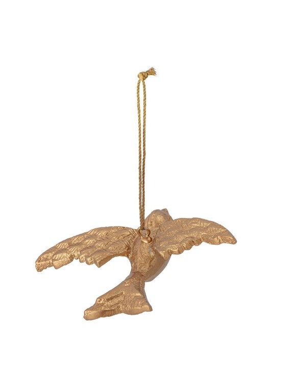 Ornement en aluminium doré, Petry Bloomingville tourterelle dorée