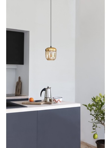 UMAGE - Suspension en verre et en métal, Acorn - MBS Design