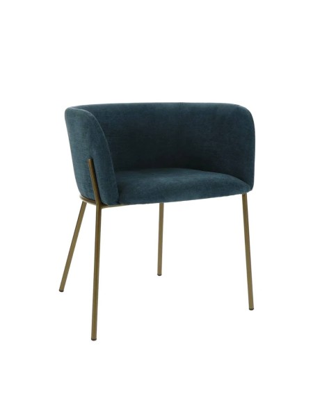 Chaise en velours et métal doré, Polka Pomax