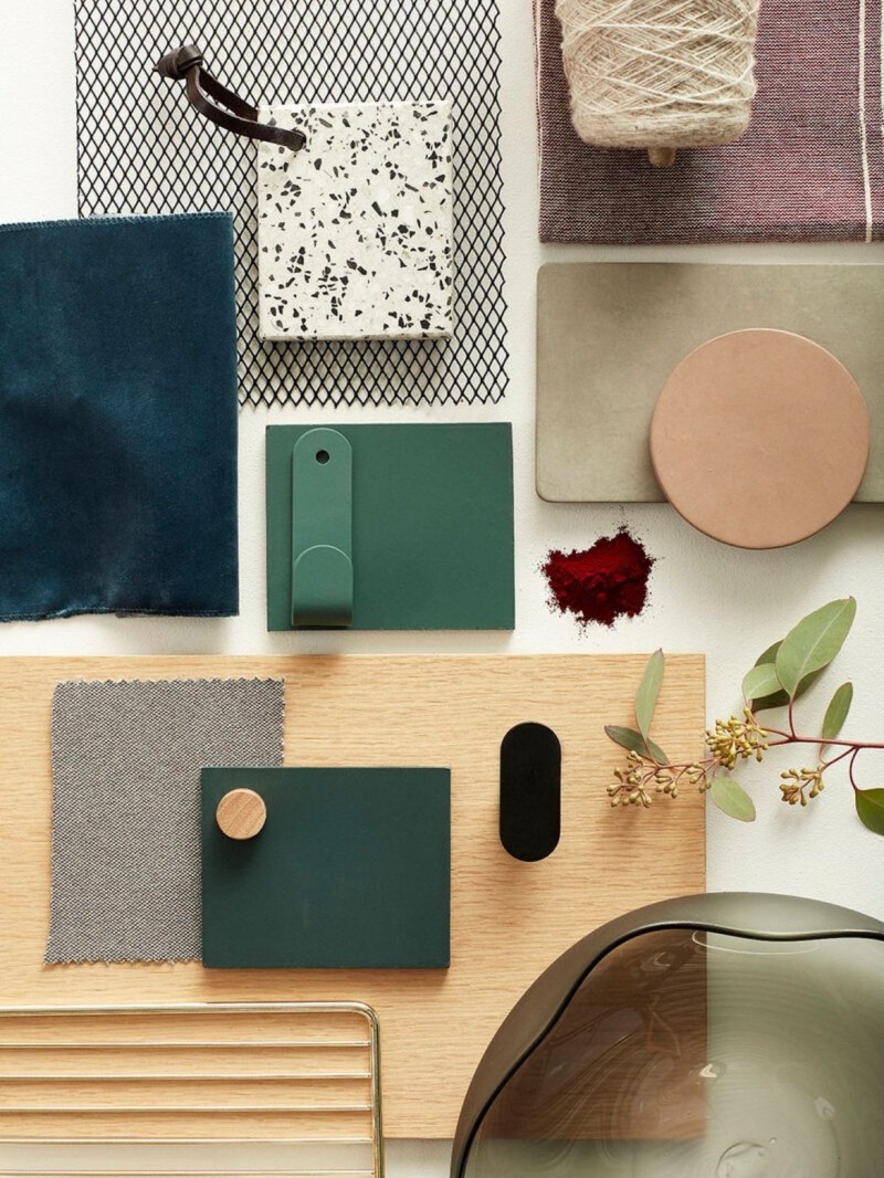 Brass furniture knob, Voss Hubsch black