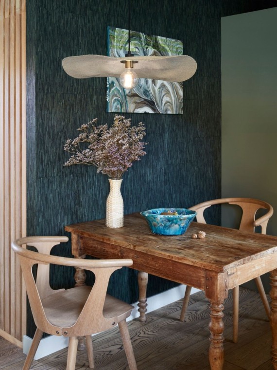 Suspension lumière avec abat-jour en matière Varian, Rivage