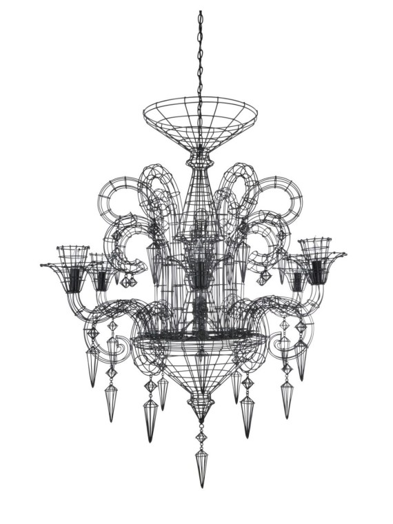 Metal chandelier Angelus, Forestier l MBS Design