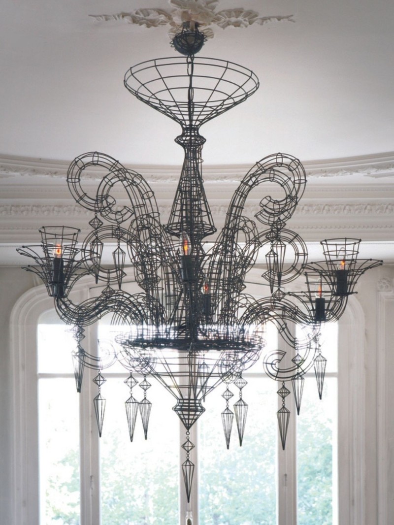 Metal chandelier Angelus, Forestier l MBS Design