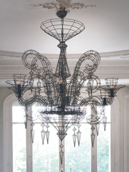 Metal chandelier Angelus, Forestier l MBS Design
