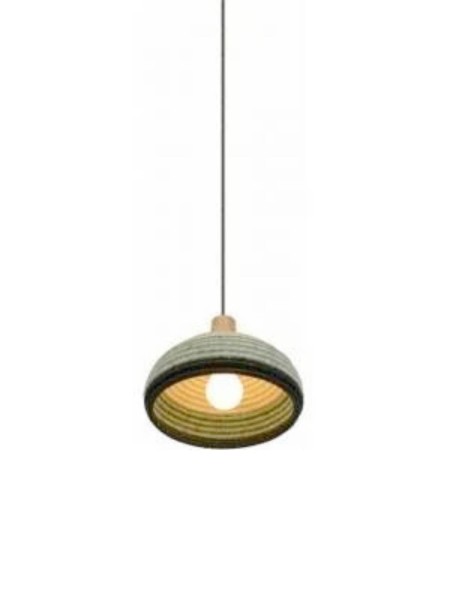Pendant lamp in woven Abaca, Grass blue Le Forestier
