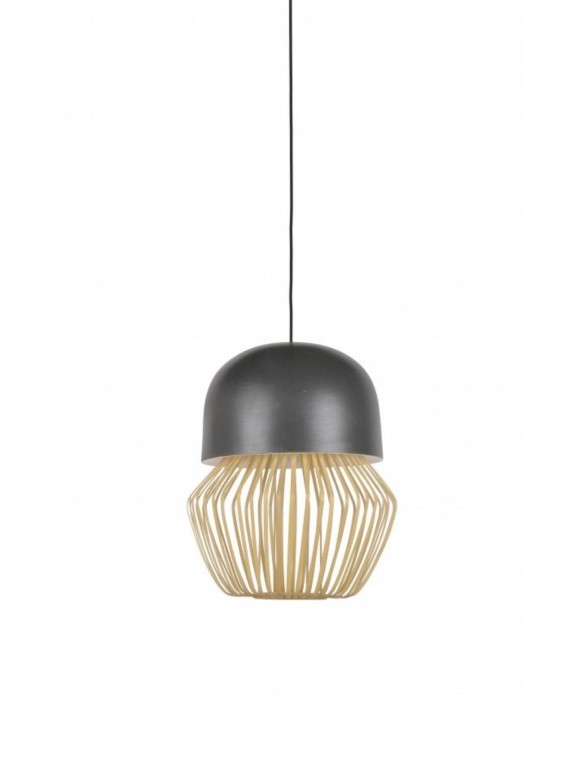 Bamboo pendant lamp, Anemos S black Forestier