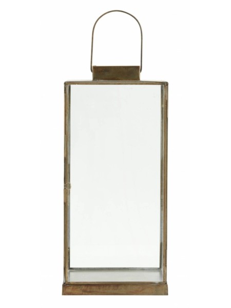 Nordal lanterne avec couvercle plat, Antique fer doré or taille L