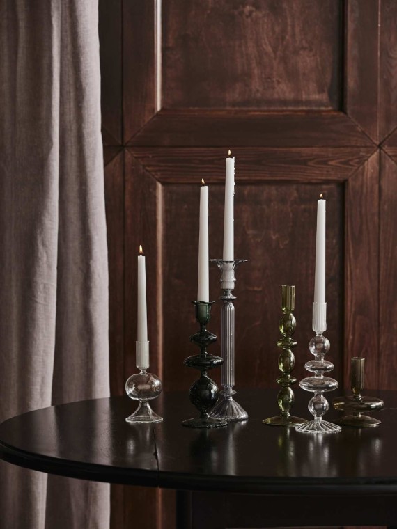 Chandelier en verre fumé noir, Eriska Nordal