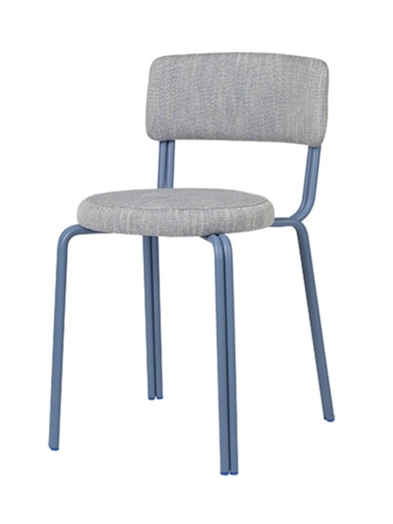 Chaise en fer et textile Oda Broste Copenhagen bleu