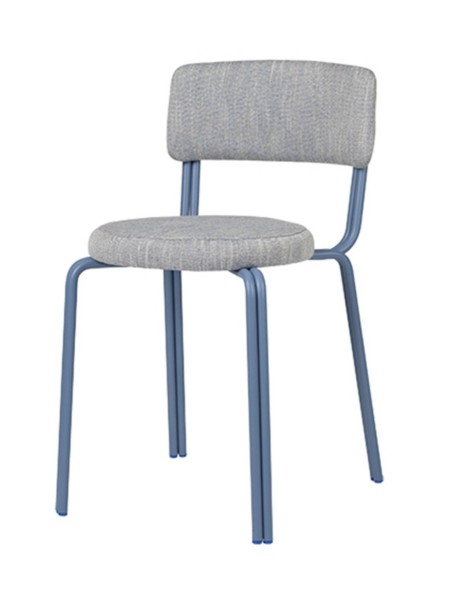 Chaise en fer et textile Oda Broste Copenhagen bleu