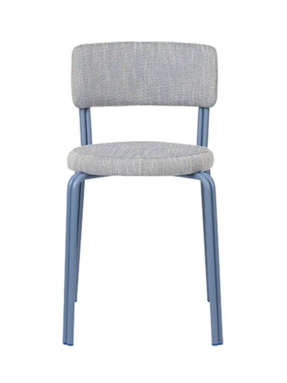 Iron and textile chair, Oda Broste Copenhagen blue