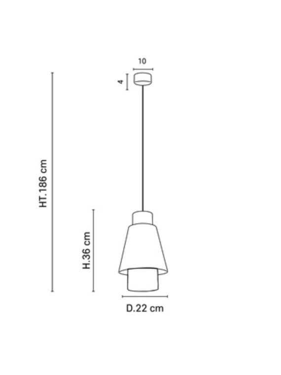 Pendant lamp in washed linen and wickerwork, nude, Singapore XS Market Set
