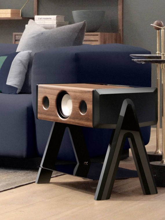 Wireless high-fidelity speaker, Cube Woody La Boite Concept