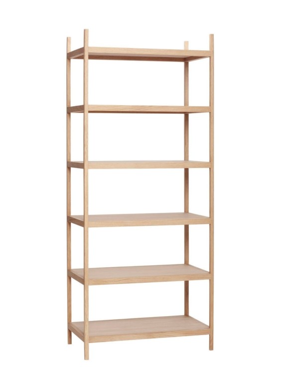 Étagère en chêne avec six tablettes, Simplo - Hübsch