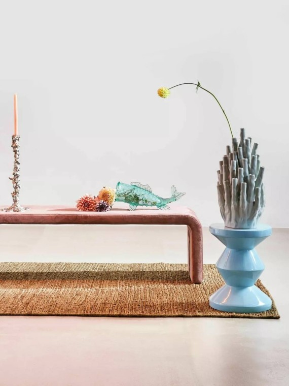 Tabouret Zig Zag bleu clair - Pols Potten | MBS Design