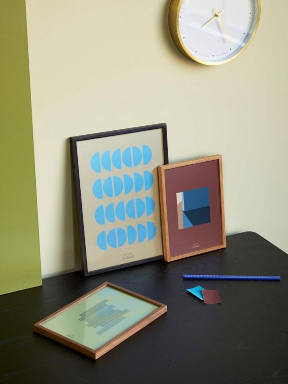 Horloge blanche en laiton Asta de la marque Hubsch