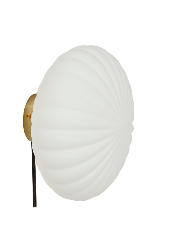 Wall lamp in glass and brass Kumu of the brand Hübsch